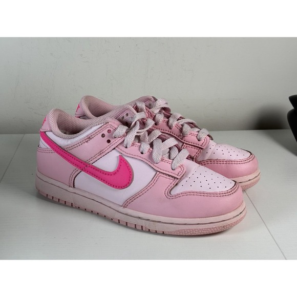 Nike Other - Youth Girls Size 1Y Pink Nike Dunks Low Shoes Sneakers